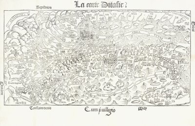 意大利地图，约1830年 作者 路易斯·朱利安·贾科特（Louis Julien Jacottet）