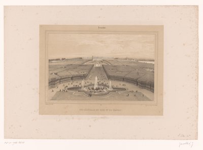 凡尔赛宫花园景观
Vue générale du Parc et du Château（作品标题）
巴黎及其周边景观（系列标题）
凡尔赛宫（文物上的系列名称） 作者 路易斯·朱利安·贾科特（Louis Julien Jacottet）