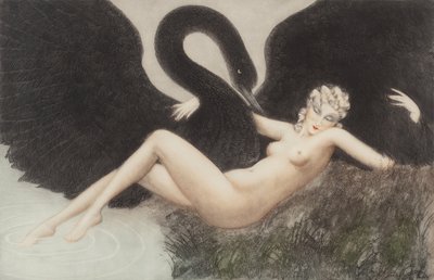 莱达与天鹅》，1934年。 作者 路易斯·贾斯汀·洛朗·伊卡特