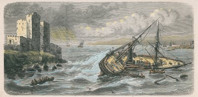 在M. Mourgueville的一张照片之后，1863年在贝鲁特沉没了&39;Jourdain&39; 作者 路易斯·勒布雷顿