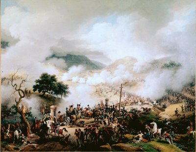拿破仑战争（西班牙战争）：“1808 年 11 月 30 日的索莫西拉之战”路易斯·弗朗索瓦·勒琼（Louis Francois Lejeune，1778-1848 年）1810 年凡尔赛宫的绘画，城堡博物馆 作者 路易斯·勒琼