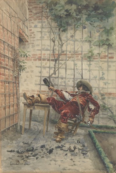 在他的杯子里，1872年。 作者 路易斯·勒鲁瓦