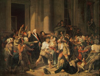 鲁昂市长德丰特奈先生的勇气之举，1792 年 8 月 29 日（布面油画） 作者 Louis Leopold Boilly