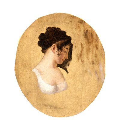 一名年轻女子头像，c.1794（布面油画） 作者 路易斯·利奥波德·博伊
