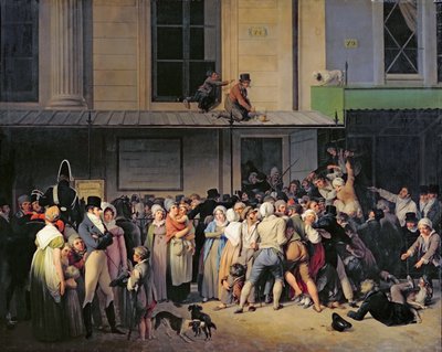免费表演前进入Ambigu-Comique剧院的入口，1819年 作者 路易斯·利奥波德·博伊
