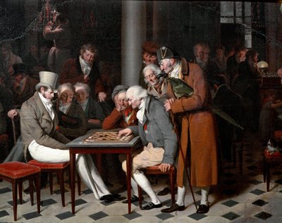 巴黎皇家宫的一家咖啡馆内写着“Cafe Lamblin 的女士派对”。 细节。 Louis Leopold Boilly (1761-1845) 的画作，大约 1820 年。太阳 0,38x0,55 米尚蒂伊，孔德博物馆 作者 路易斯·利奥波德·博伊