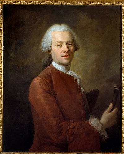 路易·托克 (Louis Tocque) (1696 - 1772) 凡尔赛宫的让阿朗贝尔回合 (1717 - 1783) 的肖像。 兰比内博物馆。 - 让阿朗贝尔回合（1717-1783）的肖像。 路易斯·托克 (Louis Tocque) 的绘画 (1696-1772) 作者 路易斯·托克