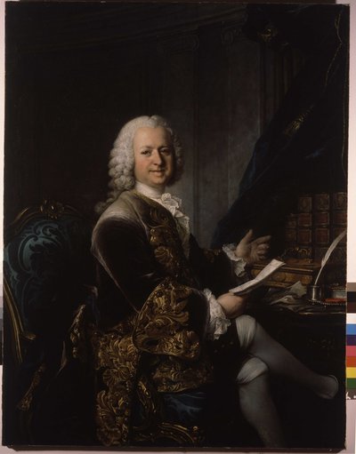 Louis Phelypeaux 的肖像，圣弗洛伦丁伯爵，拉维利埃侯爵和公爵 (1705-1777)，法国政治家 作者 路易斯·托克