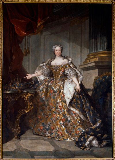 Marie Lesczinska (Lesczynska) (1703-1768) 的肖像 法国女王 Louis Tocque (1696-1772) 1740 年 2,77x1,91 m - Marie Leczinska (Leszczynska) 的肖像 (1703-1768) - Louis Tocque (1696-1772) 绘画，布面油画 (277x7x191 cm) 作者 路易斯·托克