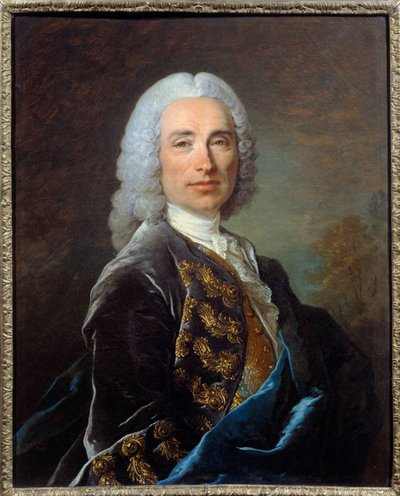 路易斯·托克 (1696-1772) 的尼古拉斯·德卢克侯爵肖像画 作者 路易斯·托克