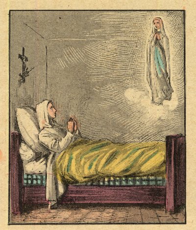 Bernadette Soubirous（1844-1879 年）--雕刻选自 Louis Maitrejean 和 Georget Ramond 所著《宗教教育的眼睛。精彩相册"，作者 Louis Maitrejean 和 Georget Ramond - 法国 1910 年 作者 路易斯·梅特让