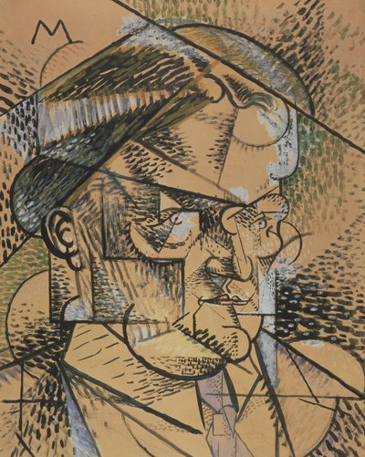 爱德华·加赞宁的肖像，1912年 作者 路易·马可西西斯（Louis Marcoussis）