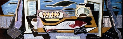 静物;自然·莫特（Nature Morte），1925年 作者 路易·马可西西斯（Louis Marcoussis）