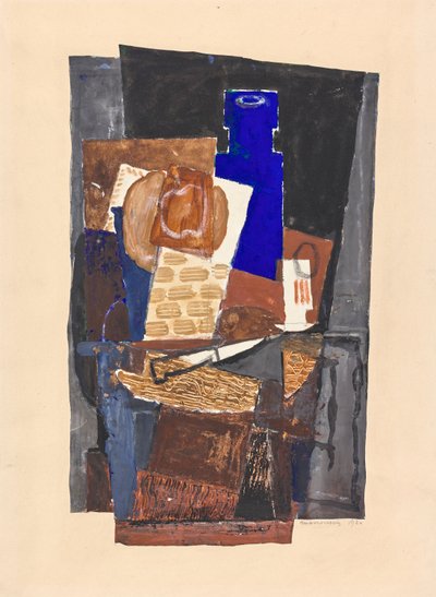 带刀的静物 作者 路易·马可西西斯（Louis Marcoussis）