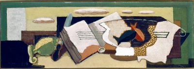 花瓶与金鱼（布面油画 作者 路易·马可西西斯（Louis Marcoussis）