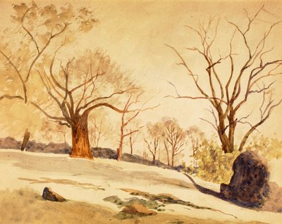 秋天的风景，约1886-1887年。 作者 路易斯·米歇尔·伊尔西缪斯