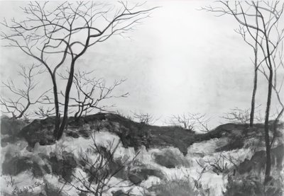 蓝色风景，约1896-1899。 作者 路易斯·米歇尔·伊尔西缪斯