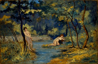 站着和躺着的仙女，1908年。 作者 路易斯·米歇尔·伊尔西缪斯