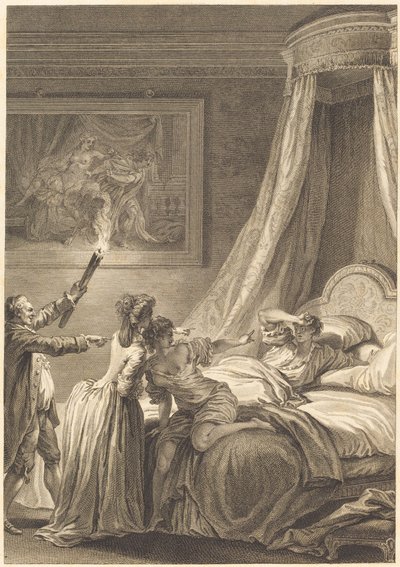 燃气轮机 作者 Louis Michel Halbou 和 Antoine Jean Duclos 在 Jean Honoré Fragonard 之后