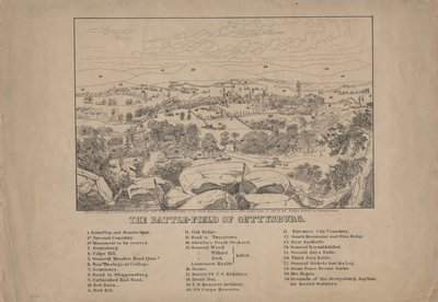 葛底斯堡的战场，c.1867 作者 Louis N. Rosenthal