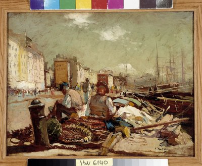 掠夺网的 Pecheurs 路易斯·纳特罗 (Louis Nattero，1875-1915) 的绘画 强制提及：收藏基金会向普罗旺斯、马赛致敬 作者 路易斯·纳特罗