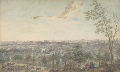 从西南方向看到的凡尔赛，1779年。 作者 路易斯·尼古拉斯·德·莱斯皮纳斯