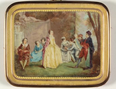 Fete Champetre (珐琅质) 作者 Louis Nicolas van (方式) Blarenberghe