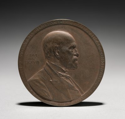 Medal: Abram Stevens Hewitt , 1875-1925. 作者 路易斯·奥斯卡·罗蒂