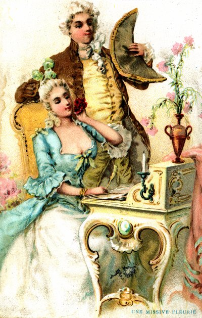 一封华丽的信件：Publicite 1874。绘图归因于 Louis Paul Pierre Dumont-1822-18 作者 路易·保罗·皮埃尔·杜蒙