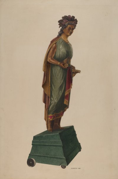 雪茄店印第安人，1938年。 作者 路易斯·普罗斯特德