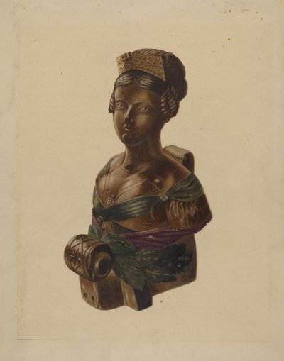 人物头像，约1937年。 作者 路易斯·普罗斯特德