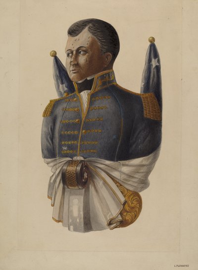 船上的人物头像，约1938年。 作者 路易斯·普罗斯特德