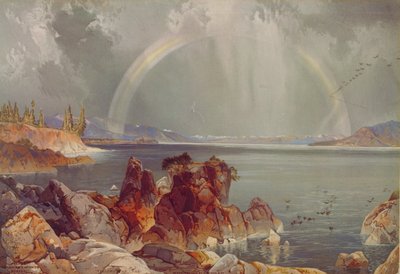 黄石湖，1875年（彩色石版画） 作者 路易斯·普朗