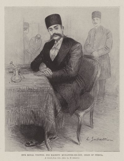 我们的皇家访客，Muzaffer-ed-Din陛下，波斯国王 作者 Louis Remy Sabattier