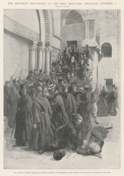 11月4日耶路撒冷圣墓的宗派骚乱 作者 Louis Remy Sabattier