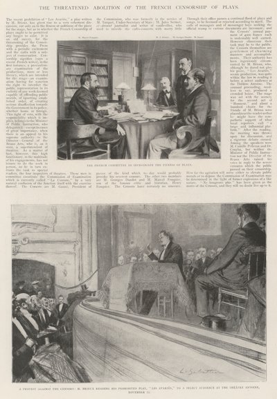 威胁废除法国戏剧审查制度 作者 Louis Remy Sabattier