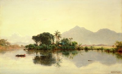 在委内瑞拉的奥里诺科上，1857年 作者 Louis Rémy Mignot