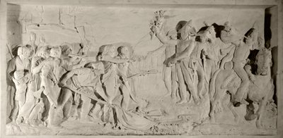 Vendee War: pacification of the Vendee by General Lazare Hoche (1768-1797) in 1796. Low relief in marble carved by Simon Louis Boizot (1743-1809). 1800. Versailles, castle museum 作者 路易斯·西蒙·博伊佐特
