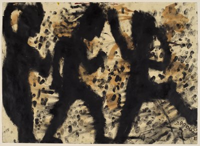 Brousse and Frapper，recto，c.1937-1942（油水粉和纸上墨水） 作者 路易斯·索特