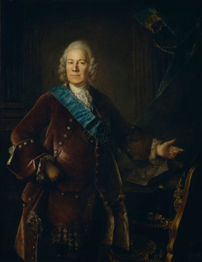 阿列克谢·彼得罗维奇伯爵（Bestozhev-Ryumin）肖像1693-1766，1757年 作者 路易斯·托克