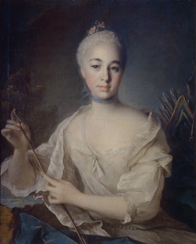 伯爵夫人安娜·沃隆佐娃的肖像1743-1769，约1758年 作者 路易斯·托克