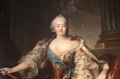 伊丽莎白-彼得罗夫娜皇后的肖像》，1758年 作者 路易斯·托克