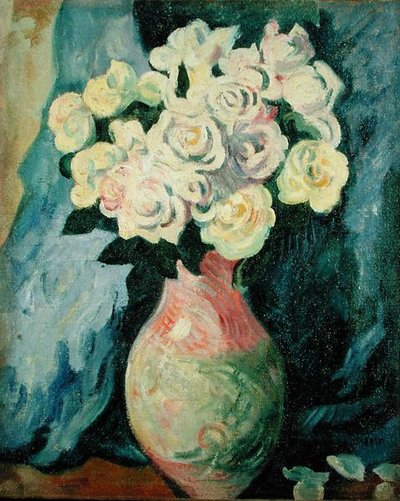花（布面油画） 作者 路易斯·瓦尔塔特