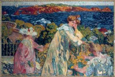 路易-瓦尔塔，《阳台上的女人》/布面油画，1905 年 作者 路易斯·瓦尔塔特