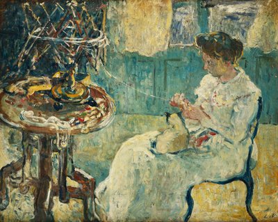 女人与卷轴; 女人与卷轴 作者 Louis Valtat