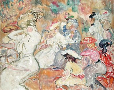花园中的年轻女子》，约 1898 年（布面油画） 作者 路易斯·瓦尔塔特