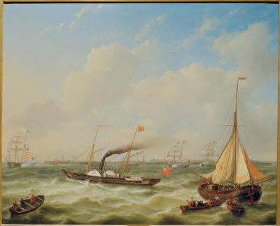 维多利亚女王在奥斯坦德1843年-宝石。 作者 路易斯·韦伯霍芬