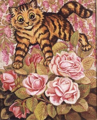 躲在玫瑰丛中的小猫 作者 路易·韦恩