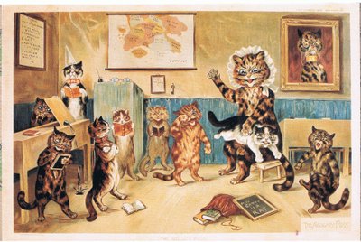 淘气的猫，明信片，20世纪60年代 作者 路易·韦恩