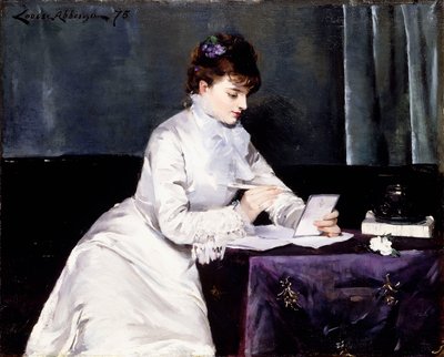Lucien Guitry夫人的画像，1876年 作者 路易丝·阿贝玛